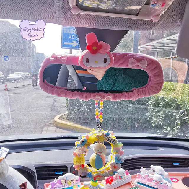 Plush Car Mirror Decoration