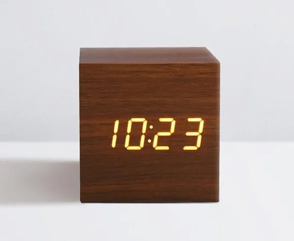 Digital Clock Wood