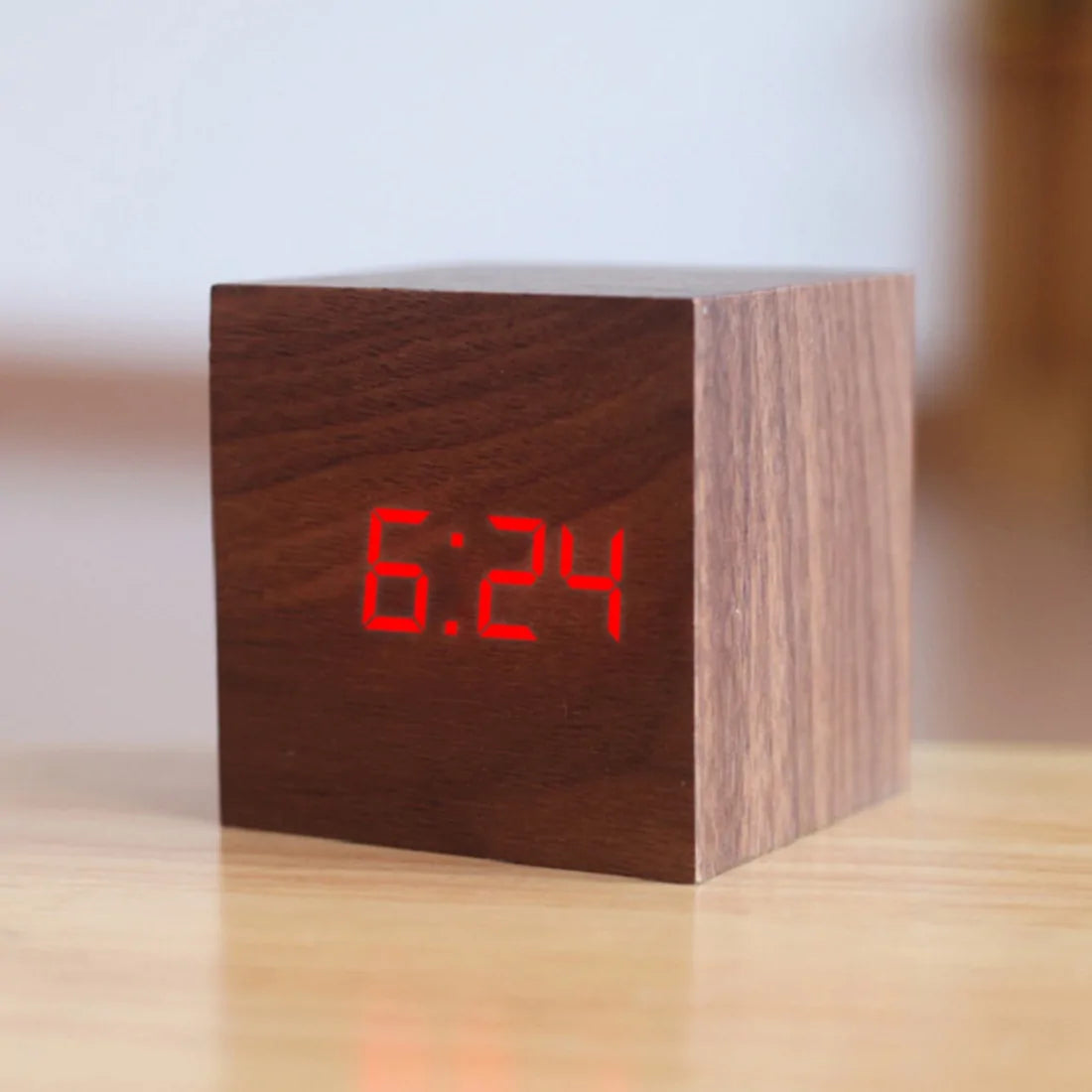 Digital Clock Wood